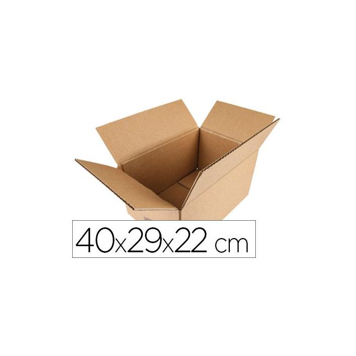 Caja Para Embalar Q-Connect Am Ericana Carton 100% Reciclado Canal Simple 5 mm Color Kraft 400x290X220 mm 20 unidades