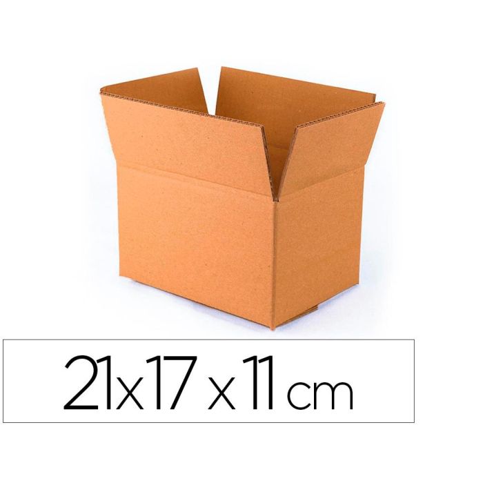 Caja Para Embalar Q-Connect Co N Fondo Automático Cartón 100% Reciclado Canal Simple 3 mm Color Kraft 210x170X110 mm 5 unidades