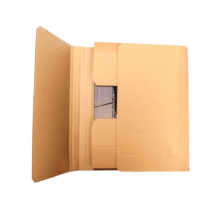 Caja Para Embalar Libros Q-Con Nect Cartón 100% Reciclado Canal Simple 3 mm Color Kraft 300x240X60 mm 5 unidades 2