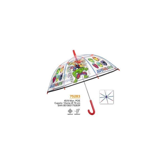 Perletti paraguas infantil 45/8 aut poe fibra vidrio avengers