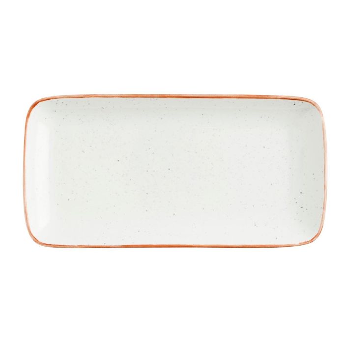 Fuente Rectangular Porcelana Terra Ariane 28x14 cm