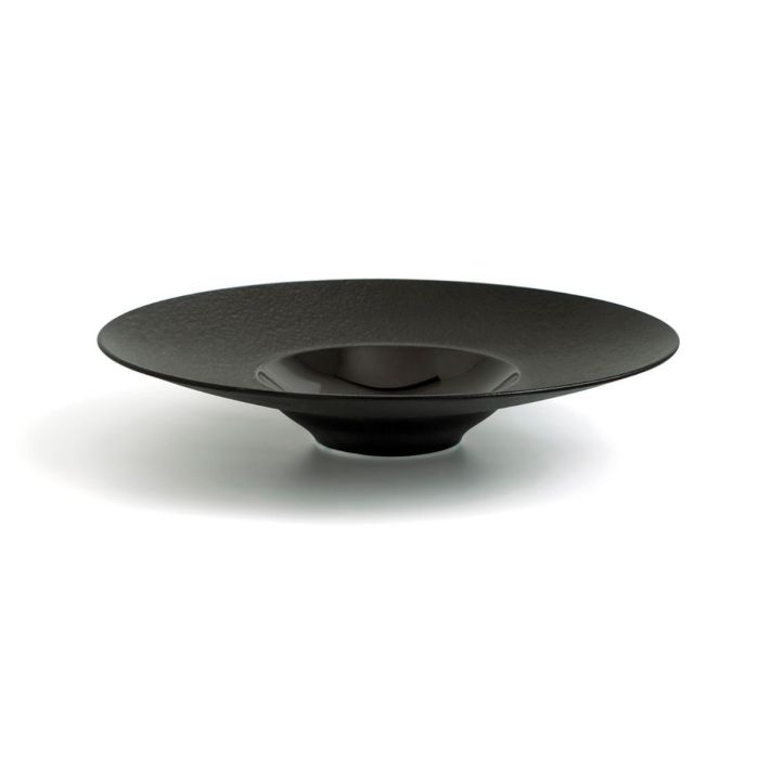 Plato Hondo Ariane Gourmet Cerámica Negro (Ø 28 cm) (6 Unidades) 1