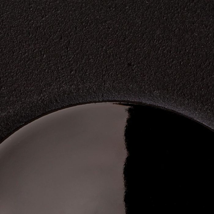 Plato Llano Ariane Antracita Triangular Cerámica Negro Ø 21 cm (12 Unidades) 4
