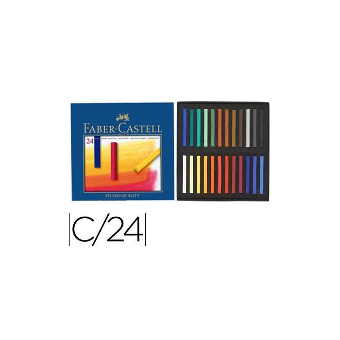 Tiza Pastel Faber Castell Estuche Carton De 24 Unidades Colores Surtidos