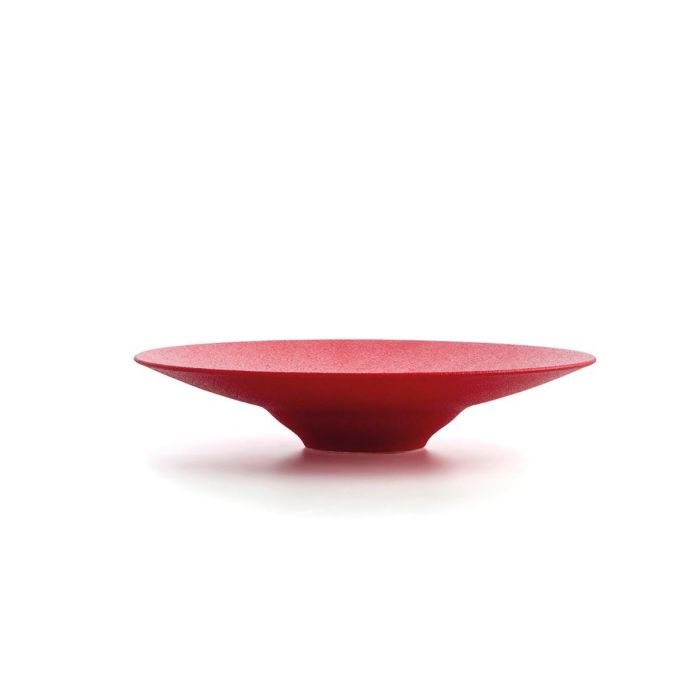 Plato Hondo Ariane Antracita Cerámica Rojo (Ø 28 cm) (6 Unidades) 1