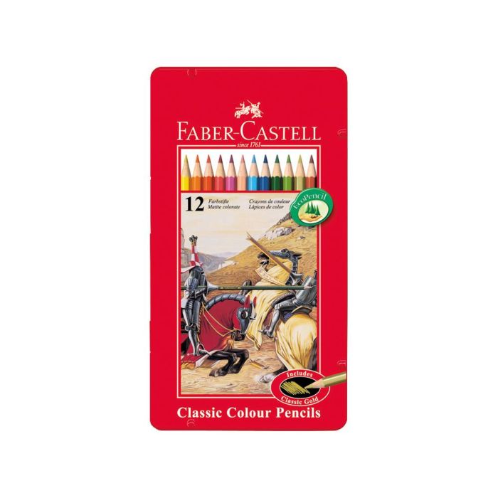 Faber Castell Lápices De Colores Classic C-Surtidos Estuche Metálico 12 Ud 1