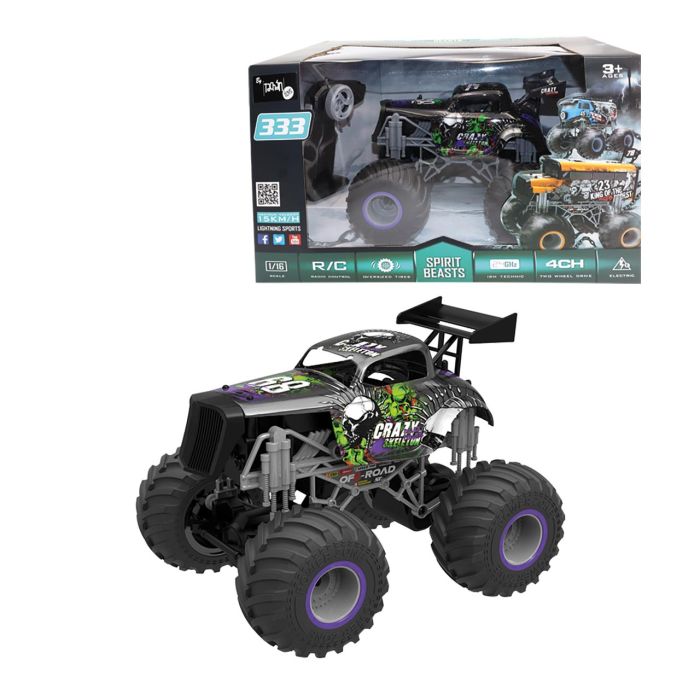 Monster Car Sport Rc Escala 1:16 Colores Surtidos 1 Monster Car Sport Rc Escala 1:16 Colores Surtidos 1