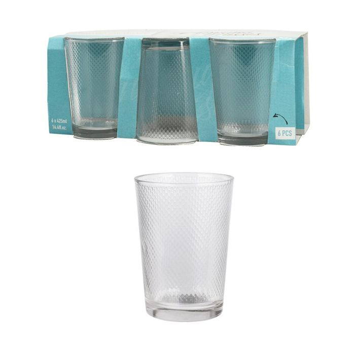 Set de Vasos Excellent Houseware ye6000770 Transparente Cristal 425 ml (6 Unidades)