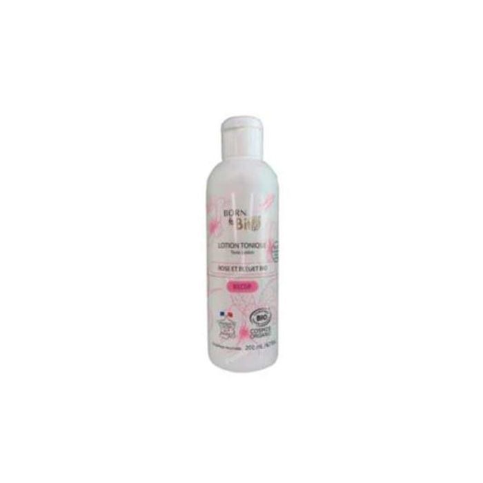 BORN TO BIO Leche Limpiadora Facial con Agua Floral de Rosas y Aciano Bio 200ml para Piel Sensible