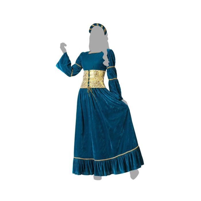 Disfraz Reina Medieval Azul 4