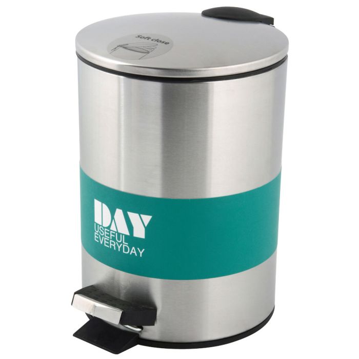 Papelera con pedal 3l de acero inoxidable day 1