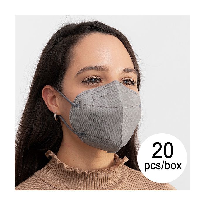 Mascarilla de Protección Respiratoria FFP2 NR JS MY-001 Gris (Pack de 20)