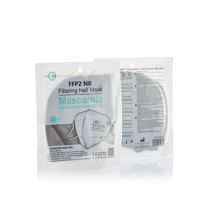 Mascarilla de Protección Respiratoria FFP2 NR JS MY-001 Gris (Pack de 20) 2