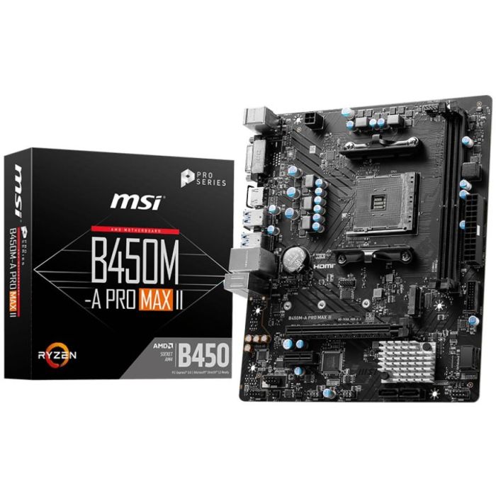 Placa Base MSI B450M-A PRO MAX II AMD B450 AMD AMD AM4 0 Placa Base MSI B450M-A PRO MAX II AMD B450 AMD AMD AM4 0