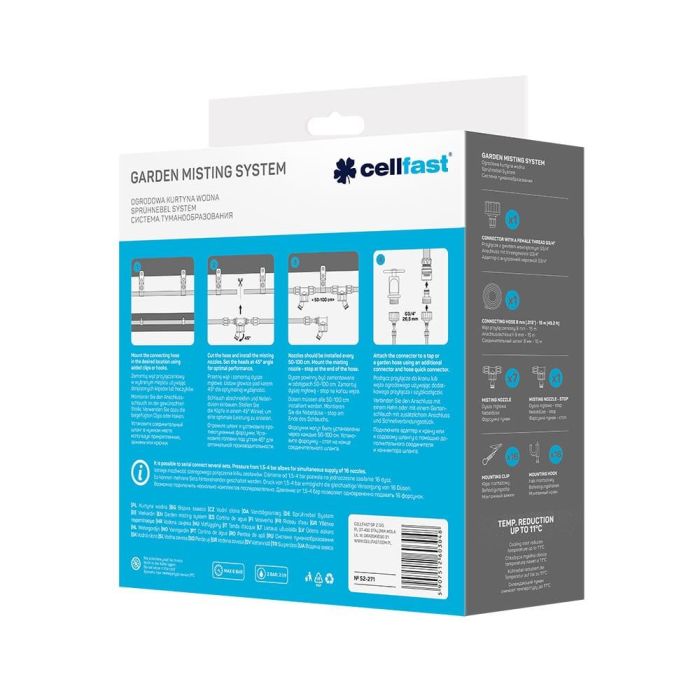 Set de nebulización/climatización para exterior de 15m cellfast 2