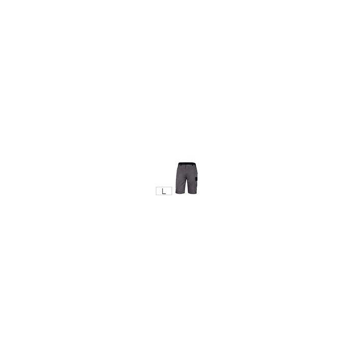 Pantalon De Trabajo Deltaplus Bermuda Cintura Ajustable 5 Bolsillos Color Gris Talla L 1