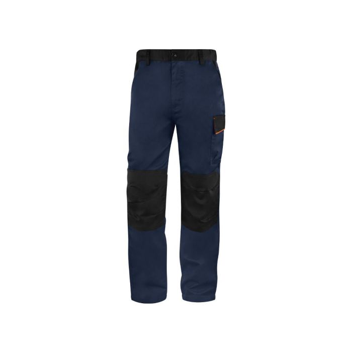 Pantalon De Trabajo Deltaplus Cintura Ajustable 5 Bolsillos Color Azul Naranja Talla XL Naranja Talla XL 1
