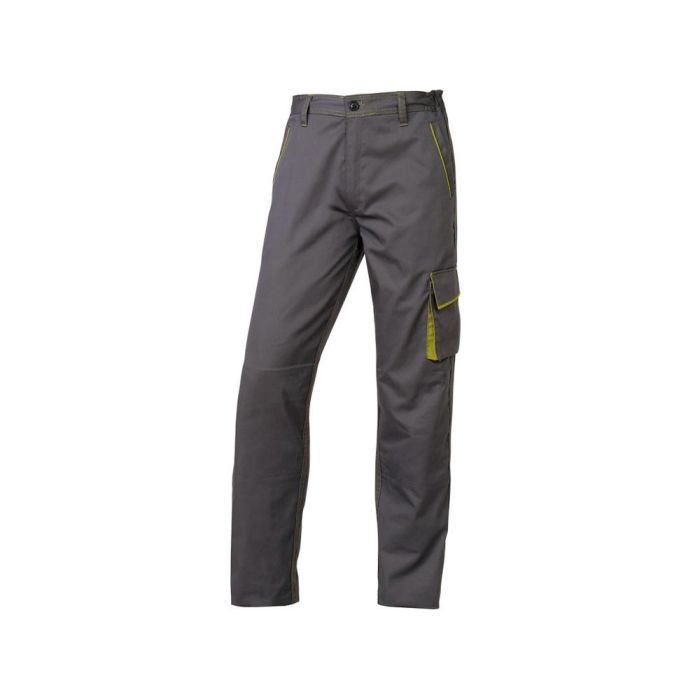 Pantalon De Trabajo Deltaplus Cintura Ajustable 5 Bolsillos Color Gris Verde Talla 3XL 1