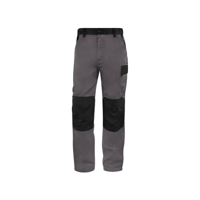 Pantalon De Trabajo Deltaplus Cintura Ajustable 5 Bolsillos Color Gris Verde Talla 3XL 2