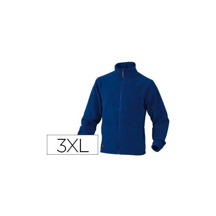 Chaqueta Deltaplus Polar Con Cremallera 2 Bolsillos Color Azul Talla 3XL