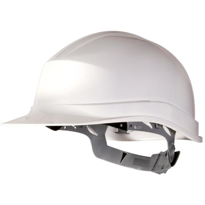 Casco De Proteccion Deltaplus Polietileno Especial Para Obra Y Trabajos Electricos De Baja Tension Color Blanco 1