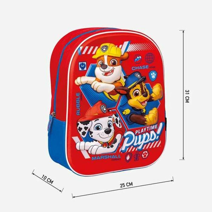 Mochila infantil 3D paw patrol 25x31x10 cm 6