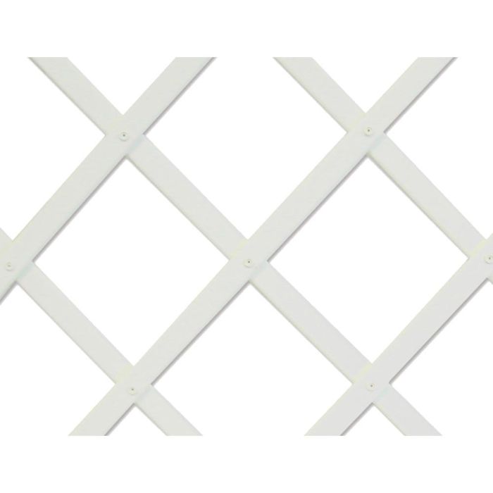 Trelliflex celosia de plastico 0,5x1,5m color blanco perfil de listones 22x6mm faura