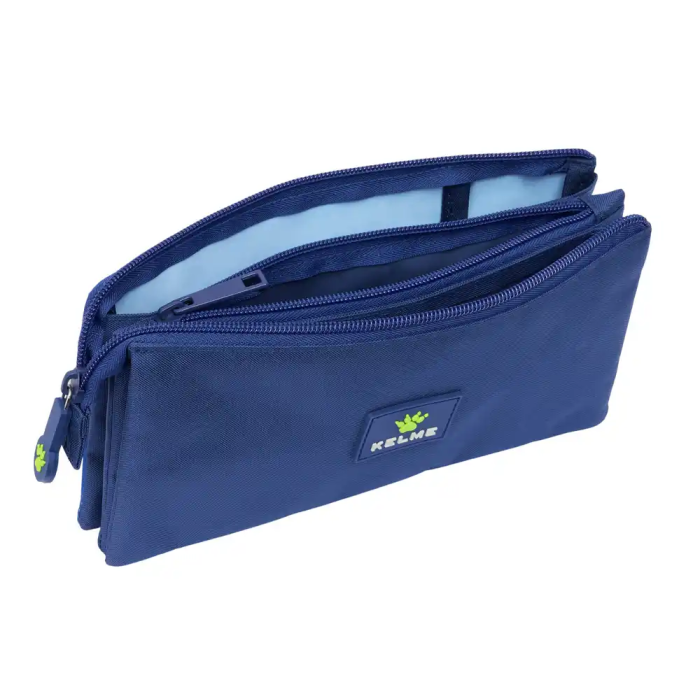 Safta Estuche Portatodo Triple Kelme Blue con Tres Cremalleras 120x220x30 mm 2