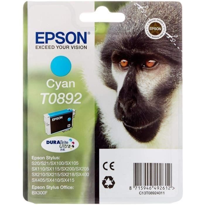 Ink-Jet Epson 892 Cian Stylus S20 - Sx-100 - Sx-110 1 Ink-Jet Epson 892 Cian Stylus S20 - Sx-100 - Sx-110 1