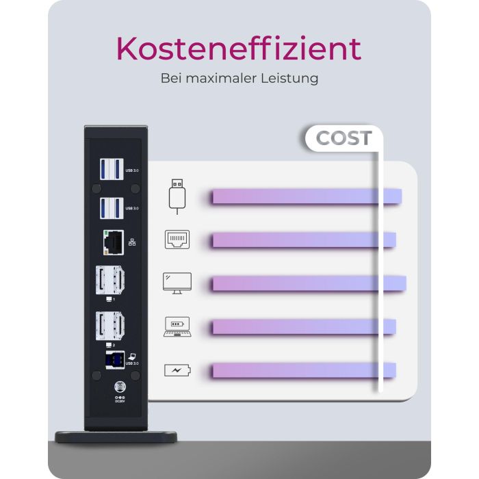 ICY BOX IB-DK2252AC Docking Station Notebook USB-C, 6x USB 3.2, 2x HDMI, Ethernet, 4K Ultra HD Negro 9