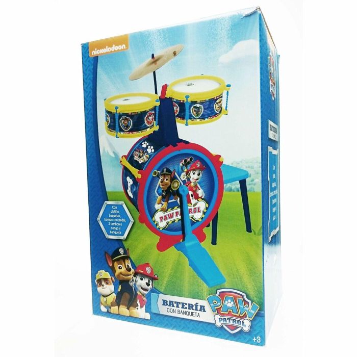 Bateria sencilla paw patrol con banqueta 55x36x38 cm 1 Bateria sencilla paw patrol con banqueta 55x36x38 cm 1