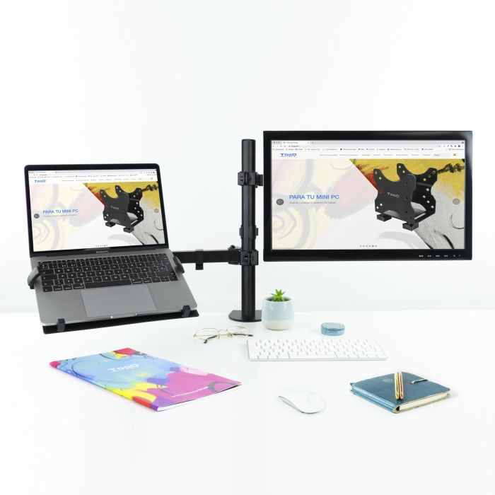 TOOQ SOPORTE MESA MONITOR/PORTÁTIL 2 BRAZOS NEGRO 9 TOOQ SOPORTE MESA MONITOR/PORTÁTIL 2 BRAZOS NEGRO 9