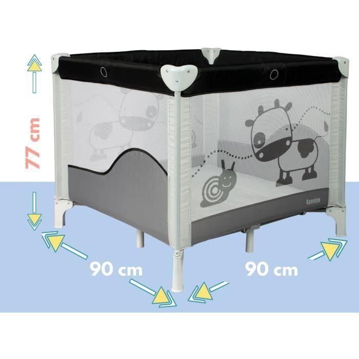 BAMBISOL - Parque/Cuna Plegable para Bebé 90x90cm con 2 Niveles para Dormir - Bolsa de Transporte, Zona de Juegos 2 BAMBISOL - Parque/Cuna Plegable para Bebé 90x90cm con 2 Niveles para Dormir - Bolsa de Transporte, Zona de Juegos 2