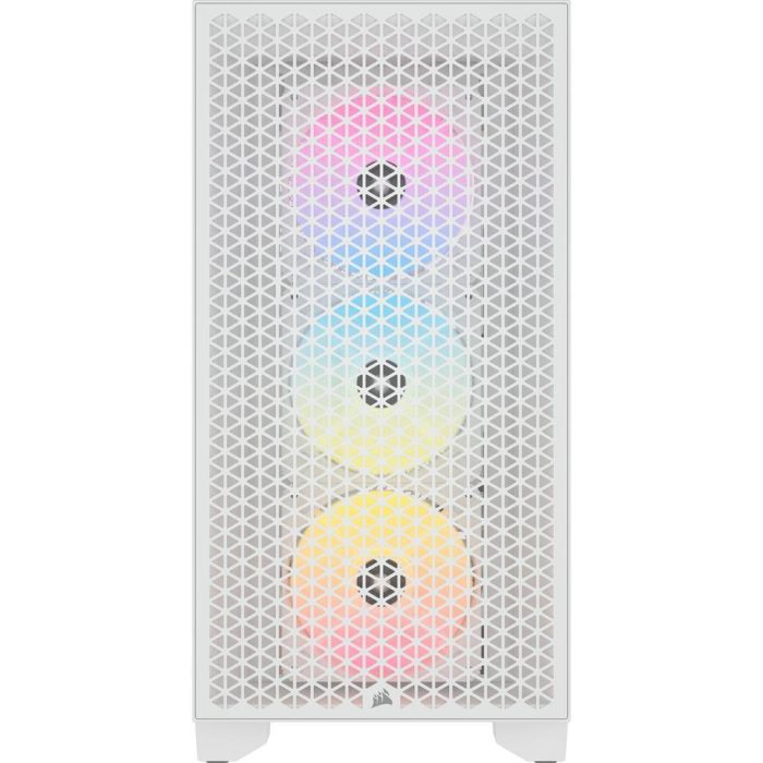 Corsair 3000D RGB Airflow Torre Media Blanca con 3 Ventiladores AR120 RGB Preinstalados CC-9011256-WW 1 Corsair 3000D RGB Airflow Torre Media Blanca con 3 Ventiladores AR120 RGB Preinstalados CC-9011256-WW 1