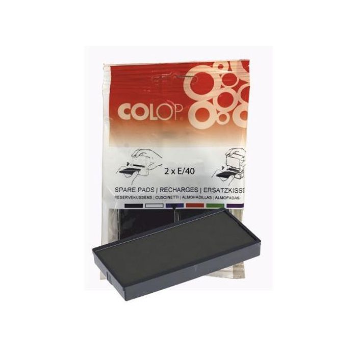 Colop Almohadilla E-40 Negro Blister -2U- Colop Almohadilla E-40 Negro Blister -2U-