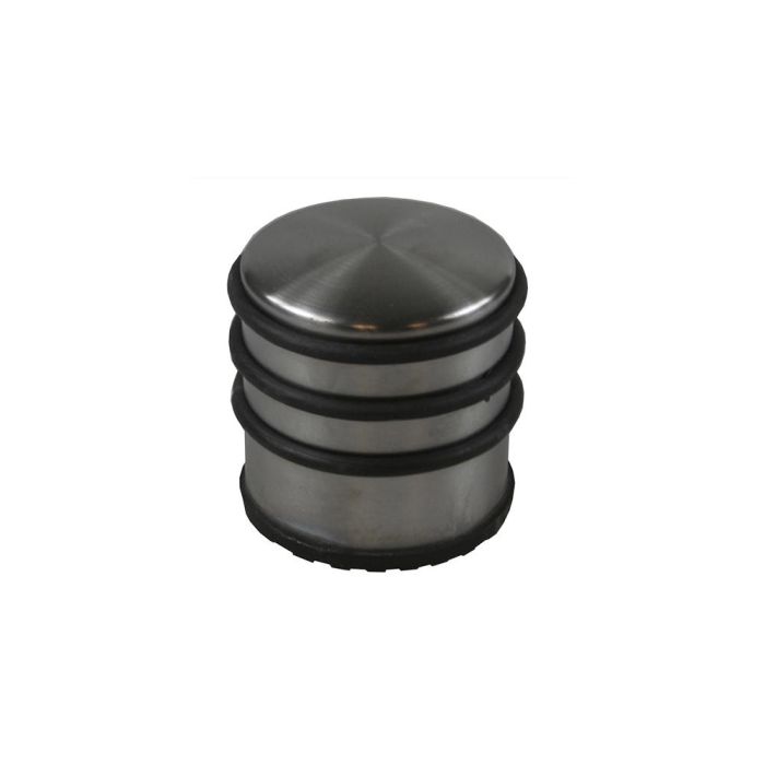 5Five Tope para Puerta Metálico de Acero Inoxidable, Ø 7 cm – Tope de Suelo Diseño Moderno Gris