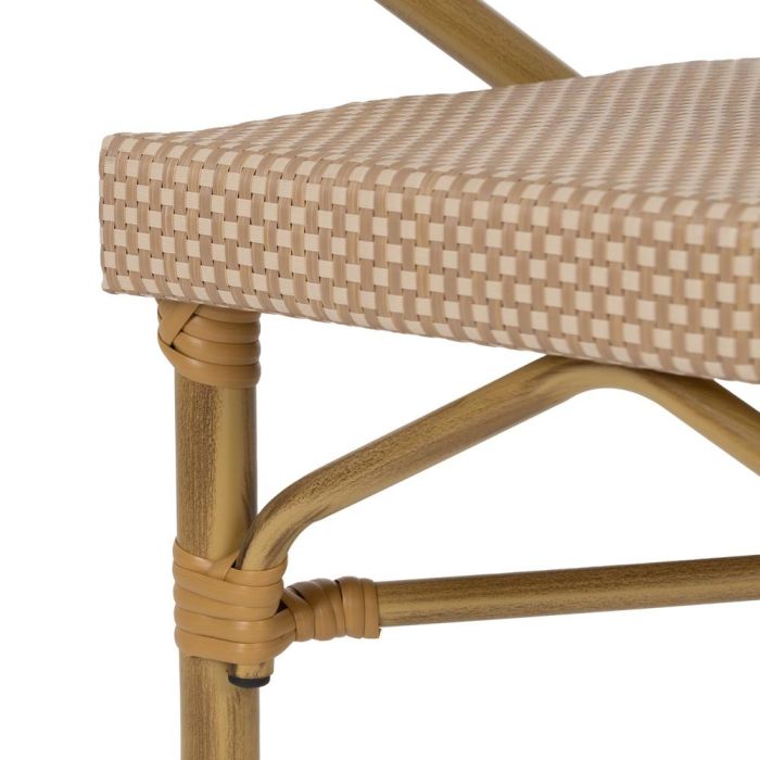 Silla Beige Aluminio-Textileno Exterior 57 X 58,50 X 82 cm