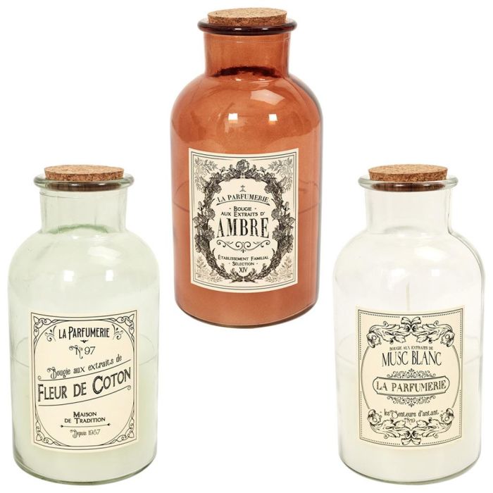 Home Deco Factory Vela Perfumada Frasco Colección Apothicaire Vidrio Ø10x21cm 360g 66h 2 Home Deco Factory Vela Perfumada Frasco Colección Apothicaire Vidrio Ø10x21cm 360g 66h 2