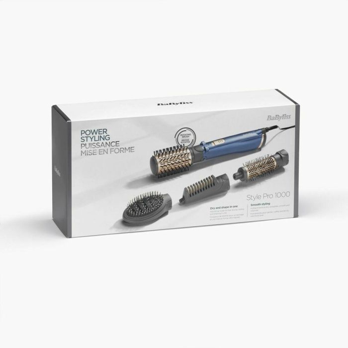 Babyliss AS965E Cepillo de Aire Rotatorio Style Pro 1000 con 4 Accesorios, Iónico Antiencrepamiento, Seca y Estiliza 4 Babyliss AS965E Cepillo de Aire Rotatorio Style Pro 1000 con 4 Accesorios, Iónico Antiencrepamiento, Seca y Estiliza 4