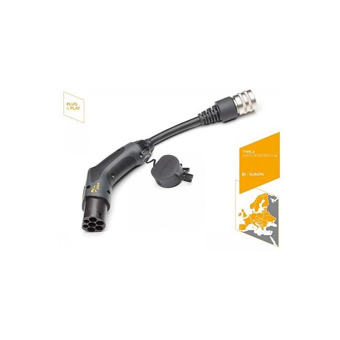 Juice Technology Adaptador de Carga JUICE CONNECTOR, Typ 2, Negro, Interior/Exterior, Compatible con JUICE BOOSTER 3 air 1