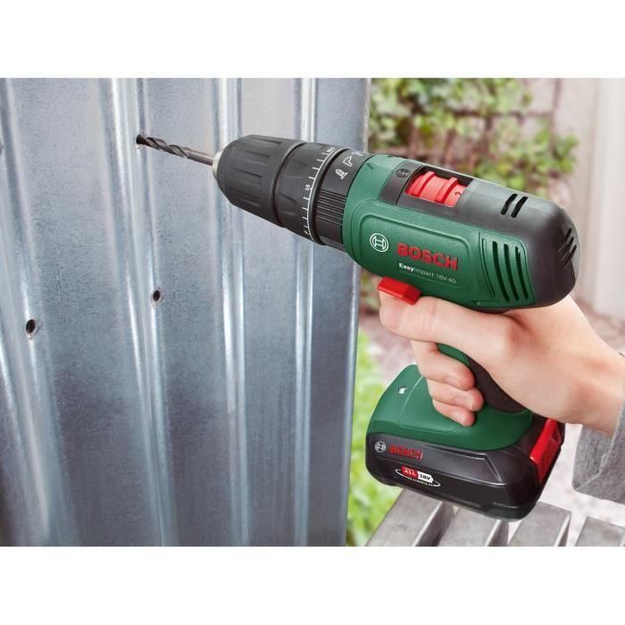 Taladro atornillador de impacto Bosch EasyImpact 18V40 + (batería 2x2.0Ah) + cargador AL18V-20 en estuche de transporte 2 Taladro atornillador de impacto Bosch EasyImpact 18V40 + (batería 2x2.0Ah) + cargador AL18V-20 en estuche de transporte 2