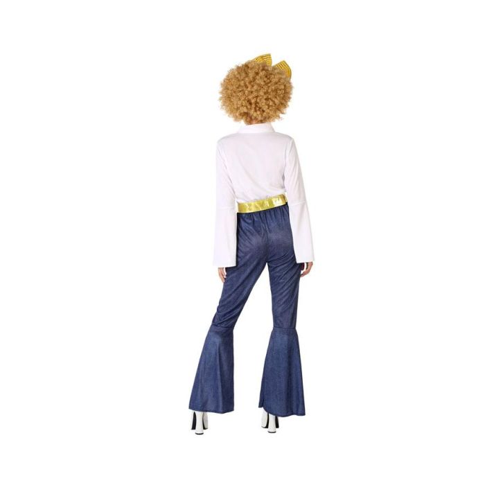 Disfraz Disco Años 70 para Mujer Adulto Multicolor con Camisa, Pantalón Pata Elefante y Cinturón Dorado XS-S 2 Disfraz Disco Años 70 para Mujer Adulto Multicolor con Camisa, Pantalón Pata Elefante y Cinturón Dorado XS-S 2