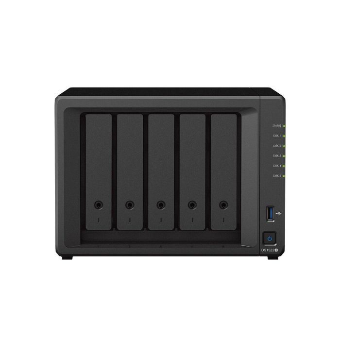 Almacenamiento en Red NAS Synology DS1522+ Negro AMD Ryzen R1600 2