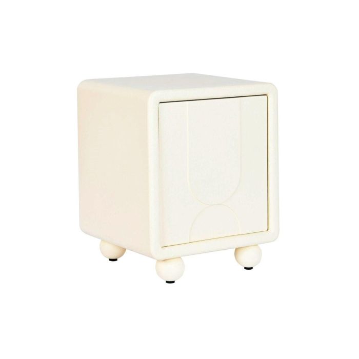 DKD Home Decor Mesita de Noche Moderna Blanca de MDF con 1 Puerta y 1 Estantería Desmontable 40x55x45 cm DKD Home Decor Mesita de Noche Moderna Blanca de MDF con 1 Puerta y 1 Estantería Desmontable 40x55x45 cm