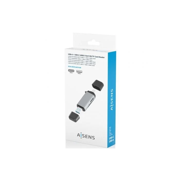 Lector de Tarjetas Aisens ASCR-2AC11-GR Gris 4 Lector de Tarjetas Aisens ASCR-2AC11-GR Gris 4