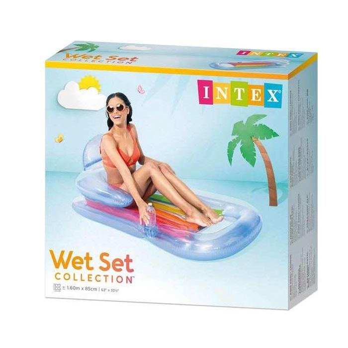 Intex Colchoneta Sillón con Posa Vasos 160x85 cm - Modelos Surtidos 3