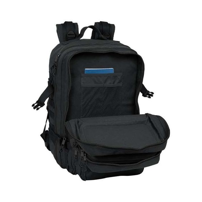 Mochila militar portatil 15,6'' safta basic "negro" 30x48x23cm