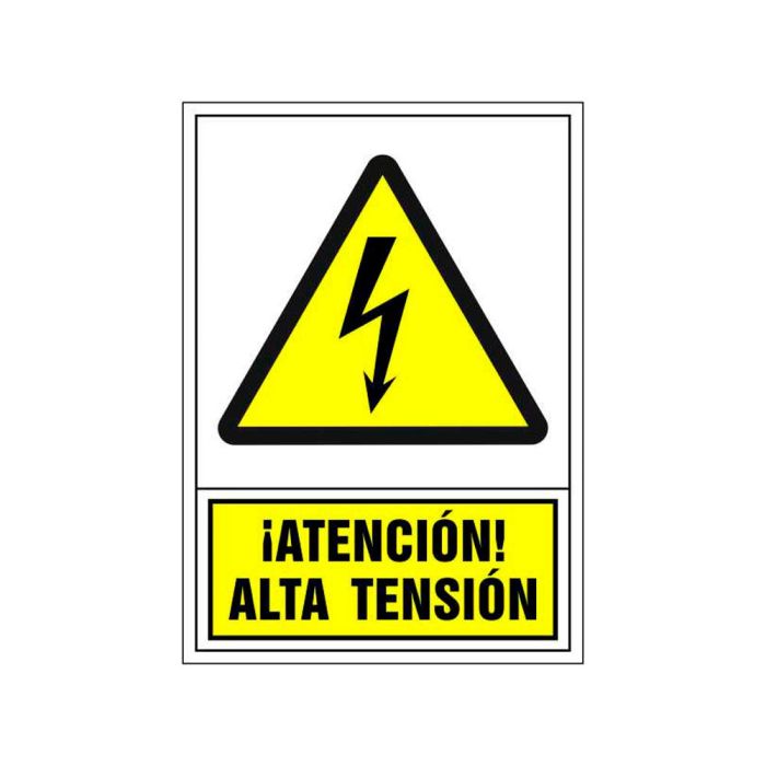 Pictograma Syssa Señal De Advertencia Atencion! Alta Tension En Pvc 245x345 mm 1