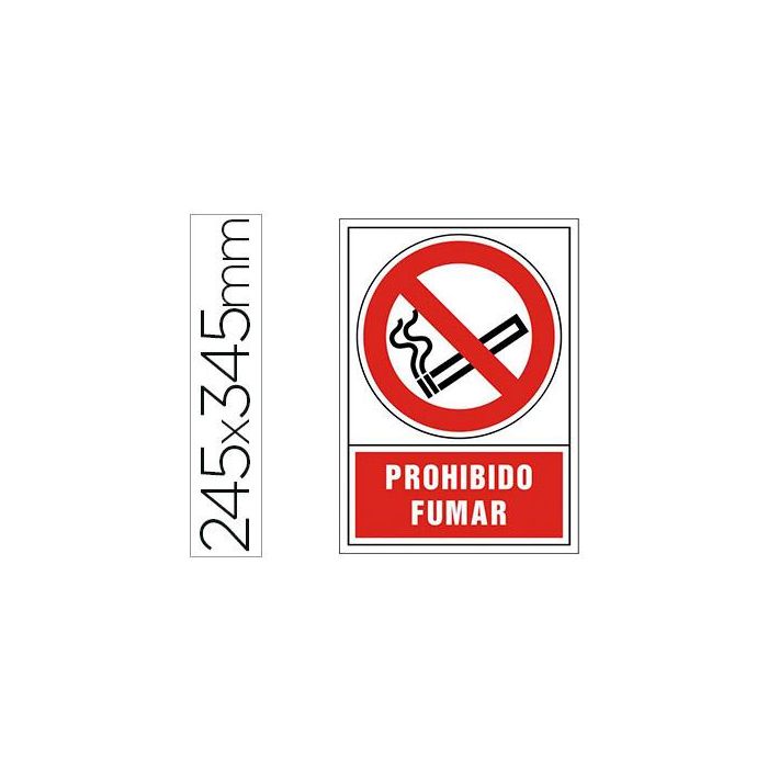 Pictograma Syssa Señal De Prohibicion Prohibido Fumar En Pvc 245x345 mm