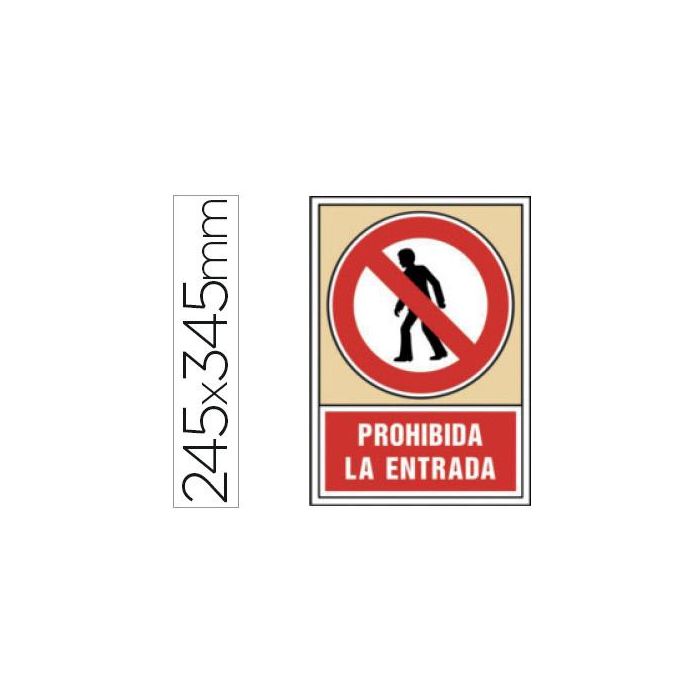 Pictograma Syssa Señal De Prohibicion Prohibida La Entrada En Pvc 245x345 mm